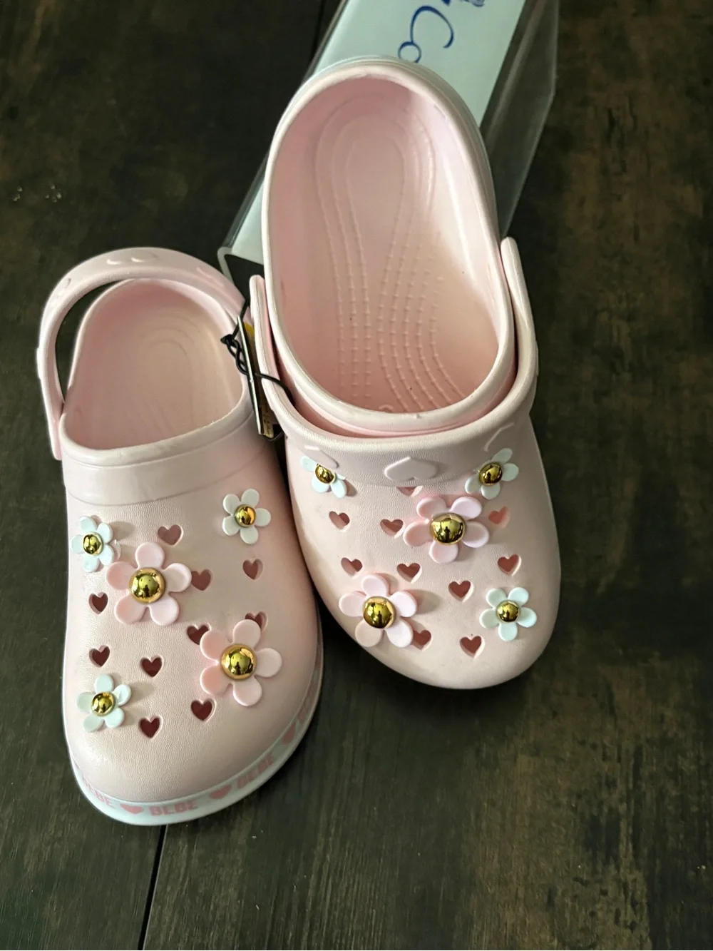 Girls Clog Sandals by‎ bebe Blush Size 12 New With Tags